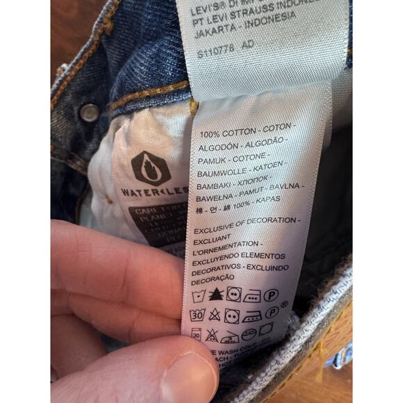 Levi's Free People 501 High-Rise Denim Shorts Athens Blue Size 24 NWT $69 - Picture 14 of 16